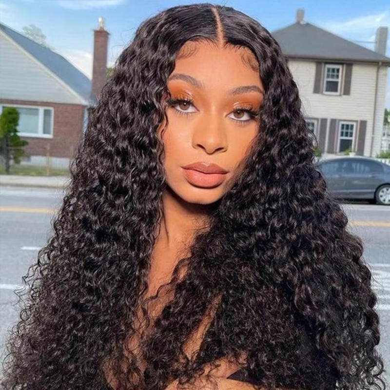 Deep Wave Wear Go Human Hair Lace Front Wigs