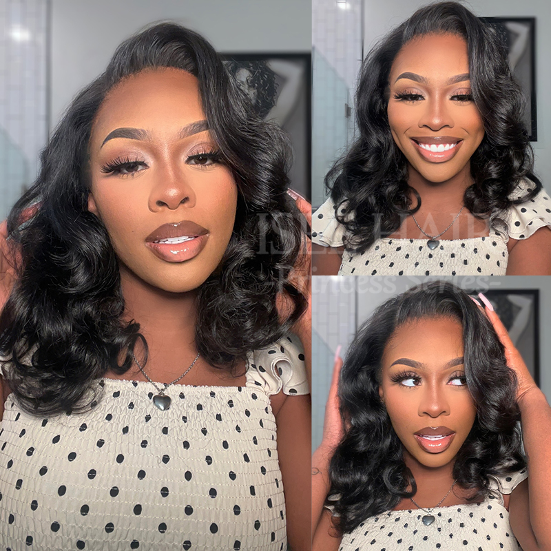 Side Part Ocean Wave Glueless Wig Pre Cut HD Lace Wear Go Wig