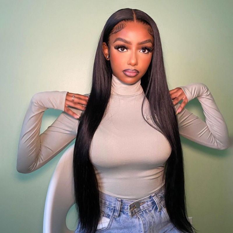 Straight Human Hair Air Lace Wig With Dome Cap