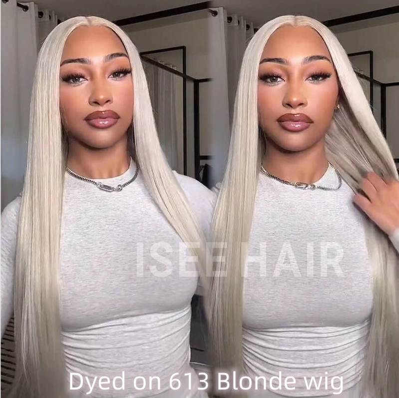 Blonde Straight Lace Wigs 613 Human Hair Wig