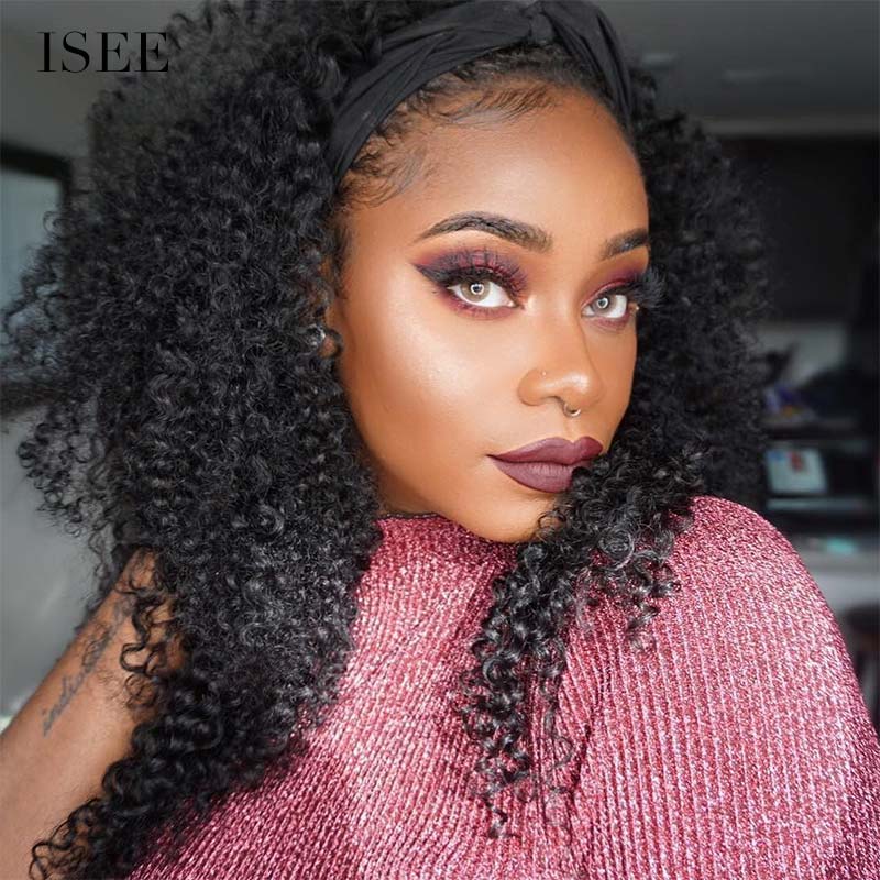 Kinky Curly Buy Now Pay Later Human Hair Bundles with Frontal 10A