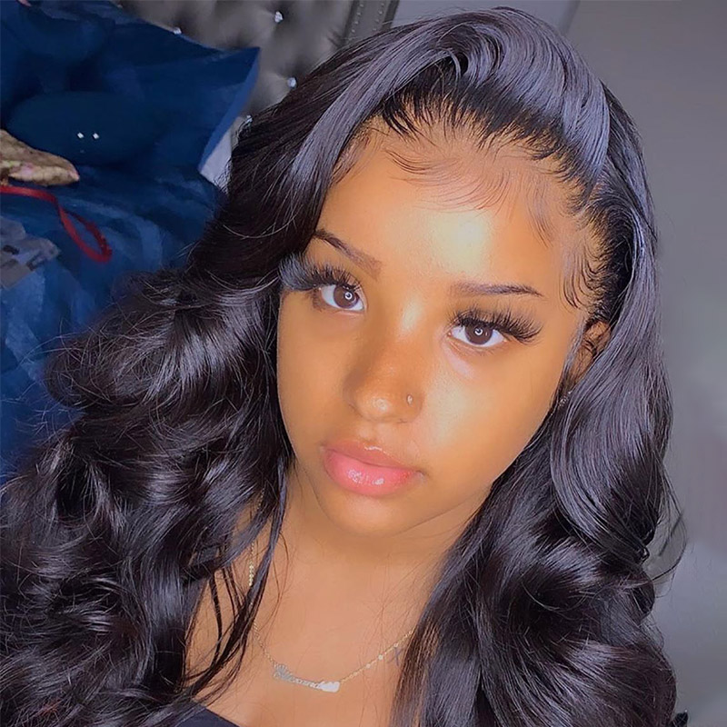 Wave Texture Transparent Lace Compact Frontal Wig