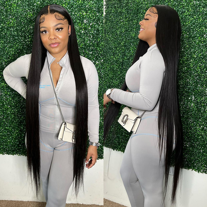 40Inch Human Hair Straight Buy Now Pay Later Human Hair Wigs