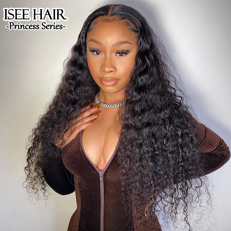 Transparent Frontal Lace Wigs Straight Curly Human Hair