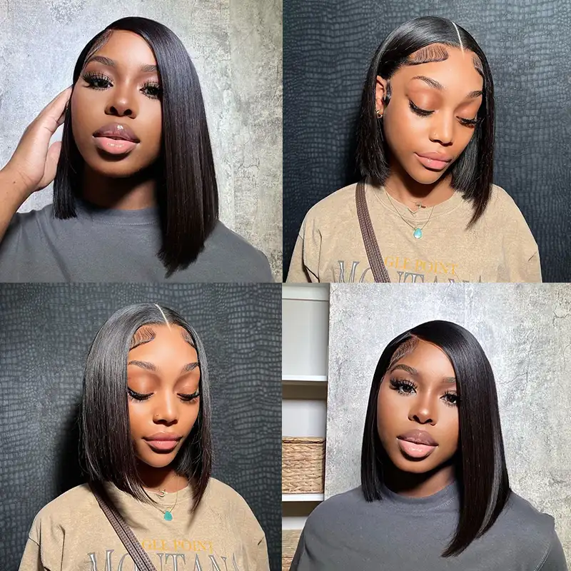 Bob Wig Side Part Invisible Hd Lace Wig