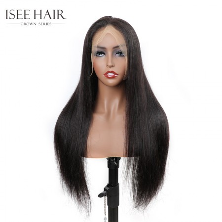 ISEE Hair Crown Series Double Drawn Wig Silky Straight HD Lace Wig