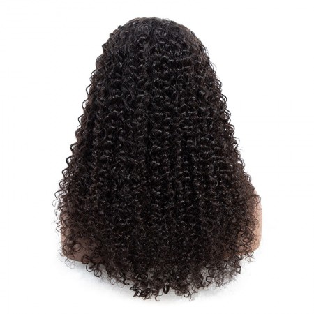 ISEE HAIR Kinky Curly Lace Front Wigs Natural Density Human Virgin Hair Wigs