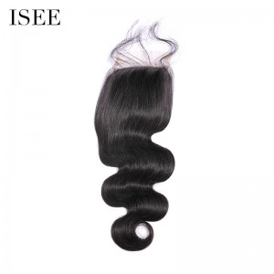 ISEE HAIR 4*4 Lace Closure for All Hair Texture, Single Closure with Pre Plucked Natural Hairline.
