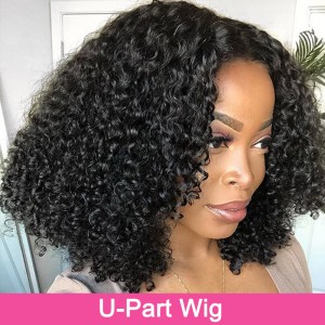 ISEE HAIR New Arrival Upart Wig , Natural Black Kinky Curly Wigs