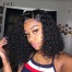 ISEE HAIR Kinky Curly Lace Front Wigs 180% Density Human Virgin Hair Wigs