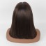 Darkest Brown Natural Color Straight Bob Cut Lace Wig