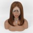 Chestnut Brown Color Straight Short Bob Lace Wig