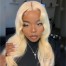 #613 Blonde Straight Lace Wig 200% Density Human Virgin Hair Colored Wigs | ISEE HAIR