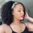 ISEEHAIR Afro Kinky Curly Headband Wig 100% Human Hair Glueless Wig Natural Curls For African Women