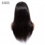 ISEE HAIR Straight Hair Lace Front Wig,Pre Plucked Natural Hair Liner, 100% Human Virgin Hair Wigs
