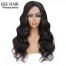 ISEEHAIR Body Wave Tpart Wig Human Hair Natural Black Color Lace Part Wig with Natural Hairline