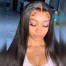 ISEEHAIR Silky Straight Melt HD Lace Closure/Front Wig 