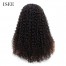 ISEE HAIR Kinky Curly Full Lace Wig,Pre Plucked Natural Hair Liner, 100% Human Virgin Hair Wigs