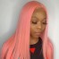 Salmon Pink Color 13*4 Lace Front Wig 