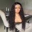 180% Density Super Long Curly Brazilian Water Wave Lace Wigs In Stock