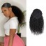 Drawstring Ponytail Extension Hair Kinky Curly Ponytail With Clip In 100% Human Hair