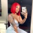 Cherry Red Color Straight Short Bob Lace Wig ISEE Hair