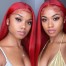 Red Color Straight Lace Front Wig | ISEE HAIR