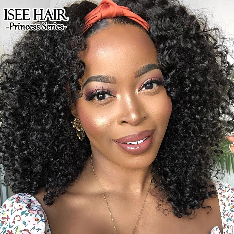 Kinky Curly Headband Wig Human Hair Wig Store Near Me