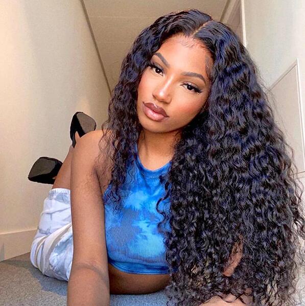 Wear & Go HD Lace Wigs Deep Curly Glueless Lace Closure Wig