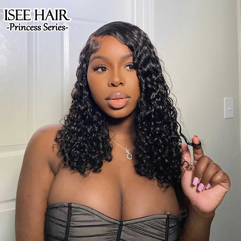 Water Wave Lace Closure Wig Human Hair Wig For Black Women