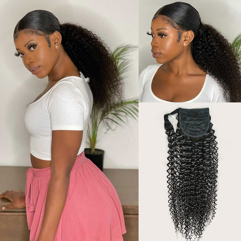 Kinky Curly Buy Now Pay Later Hair Ponytail Extensions