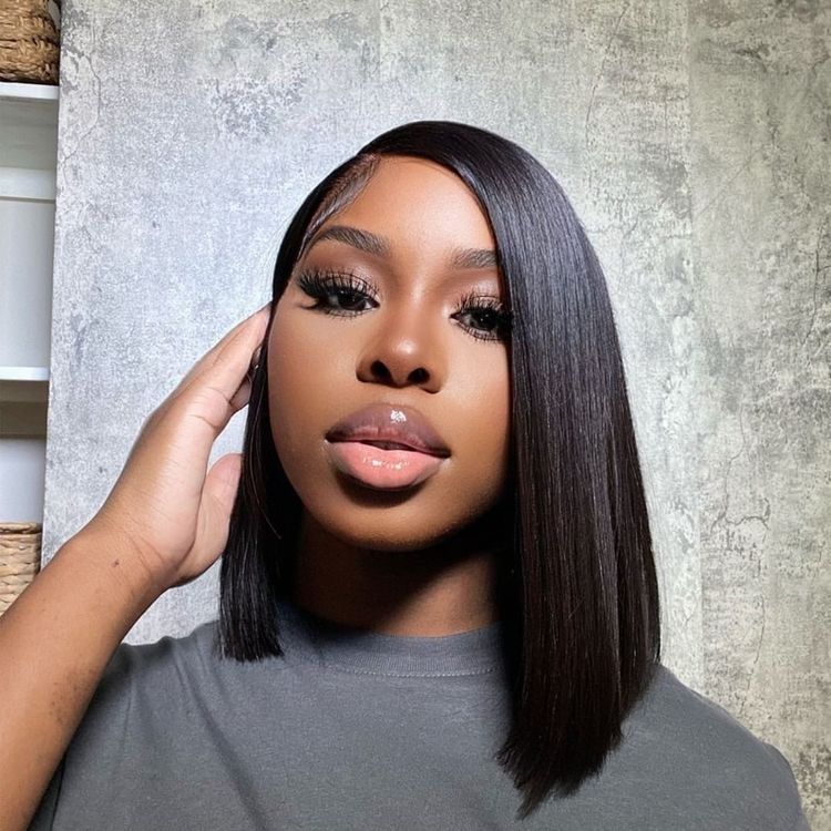 Silky Straight Melt HD Lace Short Bob Wig