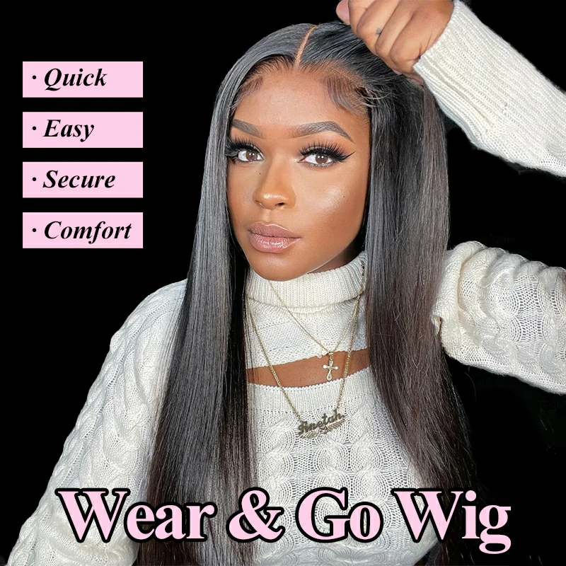 Straight Put On and Go lace front wigs