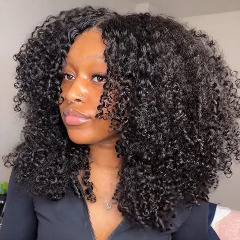 7x5 Hd Lace Kinky Curly Glueless Wig