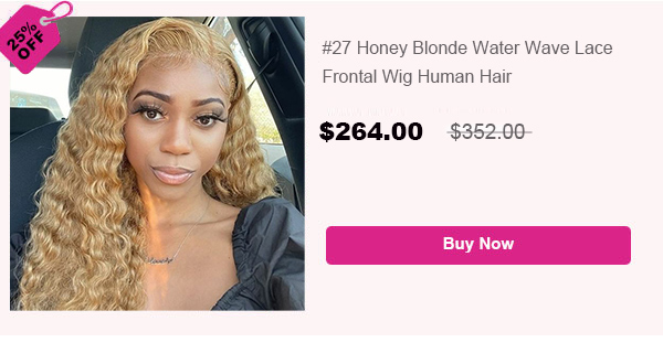 27 Honey Blonde Water Wave Wig