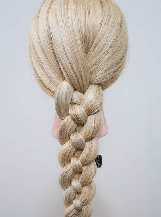 4 strand braid hair