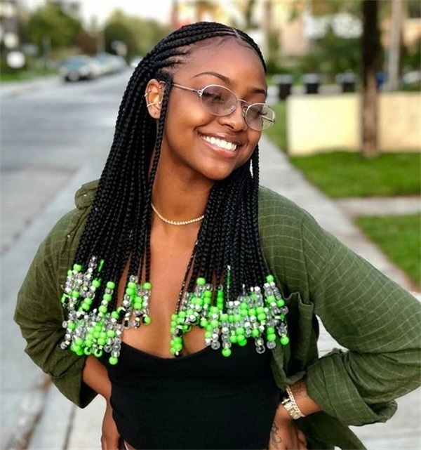 Knotless Braids With Beads Hairstyles