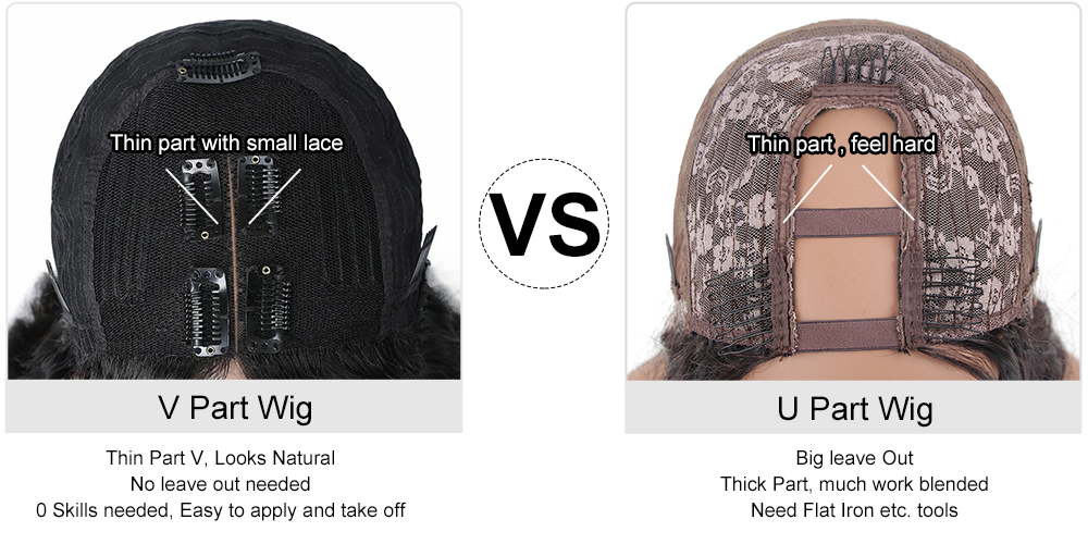 V part wig vs U part wig