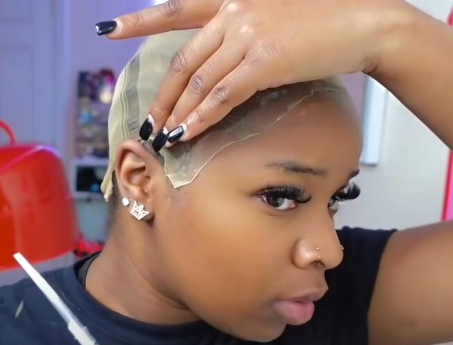 cut wig cap How To Melt Lace Frontal Wig Install