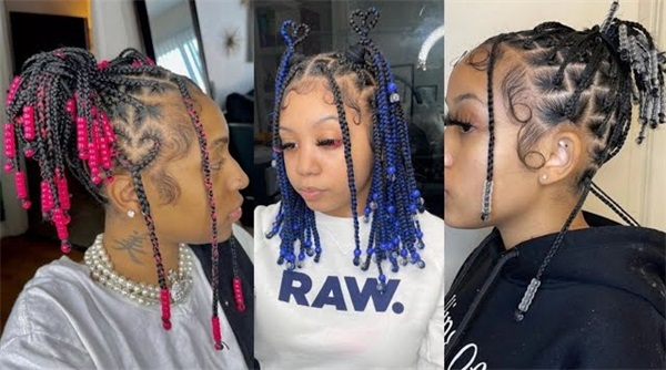 Knotless Braids With Beads Hairstyles