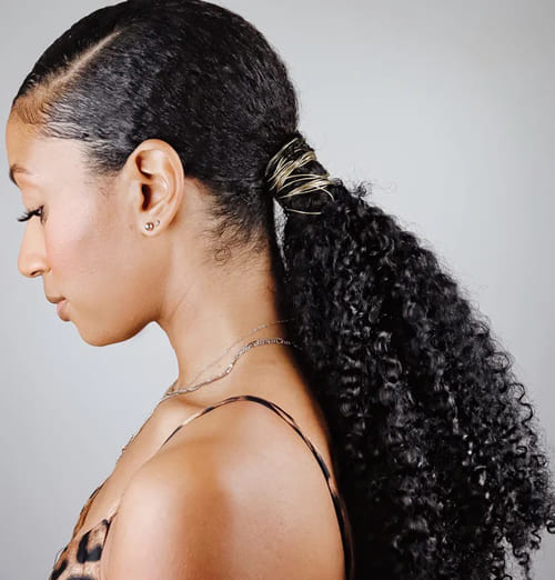 Low Ponytail hairstyle for black women