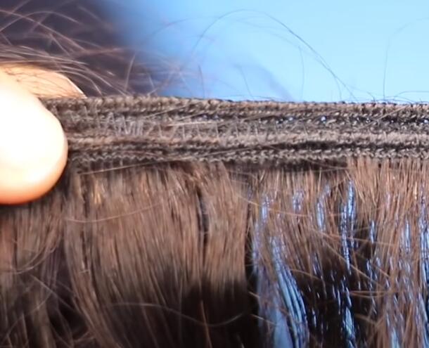 How to Make A Wig machine sewing into a wig