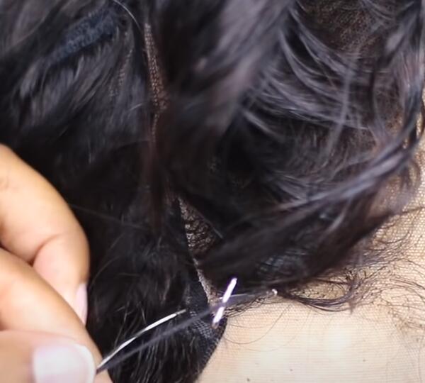 How to Make A Wig sewing in a lace frontal